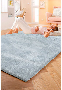 Levis Plain Blue Thick Shaggy Rug