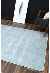 Macey Plain Teal Plush Rug