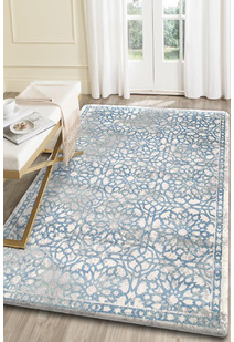 Marco Blue Floral Transitional Rug