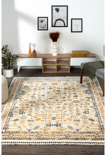 Opal Traditional Floral Border Rug