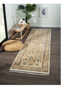 Opal Traditional Floral Border Rug