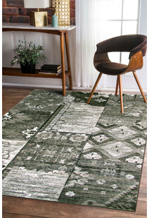 Paris Carved Grey Patchwork Rug