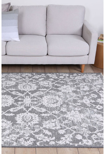 Ryan Grey Transitional Floral Rug