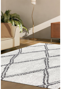 Salem Ivory Moroccan Shaggy Rug