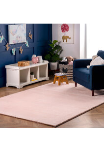 Sofi Pink Faux Rabbit Shaggy Rug