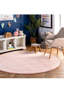 Sofi Pink Faux Rabbit Shaggy Rug