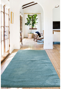 Soft Plain Blue Thick Shaggy Rug