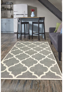 Sofia Grey Moroccan Trellis Rug