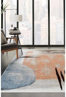 Vivid Contemporary Abstract Rug