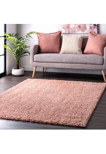 Luis Plain Pink Shaggy Rug